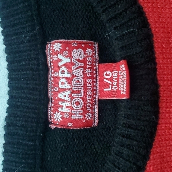 Kids Ugly Christmas Sweater w/Elf and bells - Acrylic - Picture 6 of 8